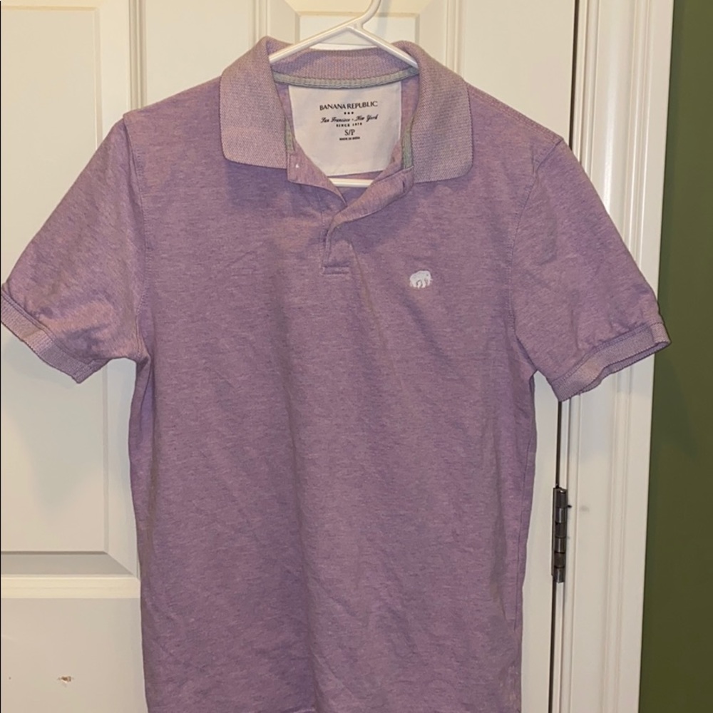 Banana Republic Casual Lavender Polo